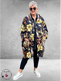 AKH  Parkajas Oversize Blauw/Flowers